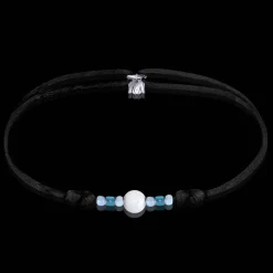 Sale Michaël Vessière Bracelet Aigue-Marine + Verre De Murano