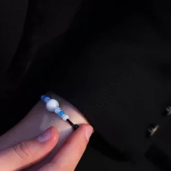 Sale Michaël Vessière Bracelet Aigue-Marine + Verre De Murano