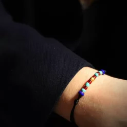 Outlet Michaël Vessière Bracelet Amazone Verre De Murano Sur Cordon