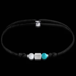 Outlet Michaël Vessière Bracelet Bienveillance & Protection Aigue-Marine + Turquoise