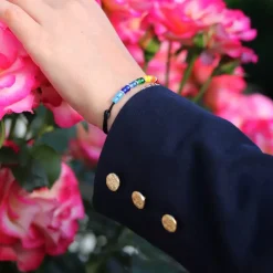 Michaël Vessière Bracelet Chakras Verre De Murano Sur Cordon