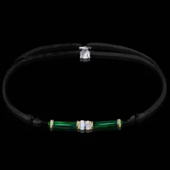 Sale Michaël Vessière Bracelet Cleopatre Verre De Murano Sur Cordon