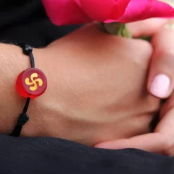 Discount Michaël Vessière Bracelet Croix Basque Sur Cordon