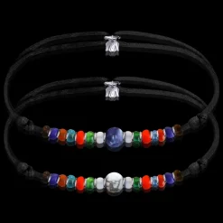 Discount Michaël Vessière Bracelet De Couple Apaisement Sodalite + Howlite
