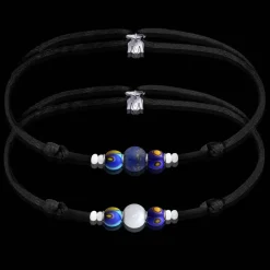 Outlet Michaël Vessière Bracelet De Couple Coachella Lapis + Aigue-Marine