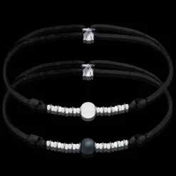 Hot Michaël Vessière Bracelet Duo Spinelle + Cristal De Roche Sur Cordon