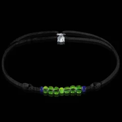 Discount Michaël Vessière Bracelet Foret Verre De Murano Sur Cordon