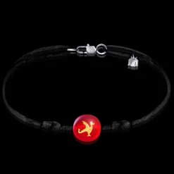 Clearance Michaël Vessière Bracelet Graoully De Metz Rouge Sur Cordon