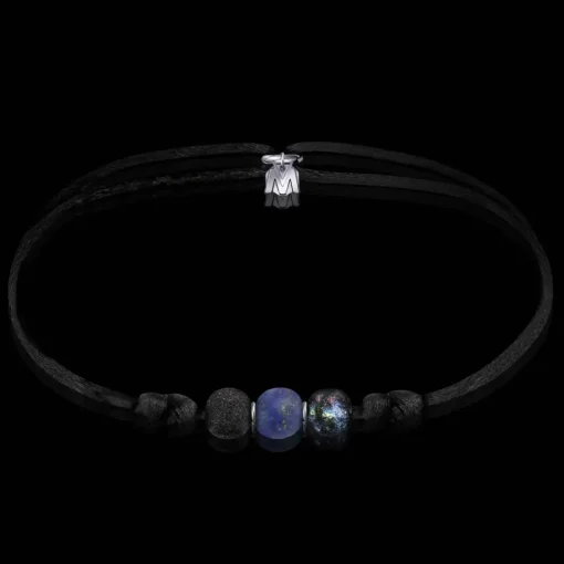 New Michaël Vessière Bracelet Lapis-Lazuli + Verre Made In France
