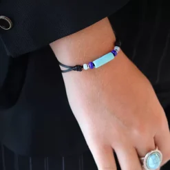 Michaël Vessière Bracelet Mykonos Verre De Murano Sur Cordon - 50 Ex