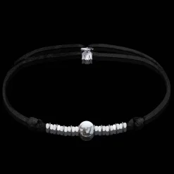 Hot Michaël Vessière Bracelet Pierre Howlite Immacule Sur Cordon