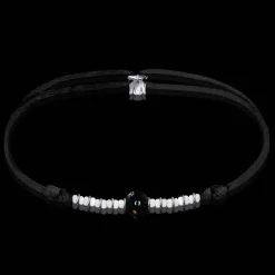 Outlet Michaël Vessière Bracelet Pierre Tourmaline Immacule Sur Cordon
