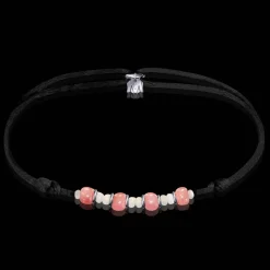 New Michaël Vessière Bracelet Princesse Verre De Murano Sur Cordon