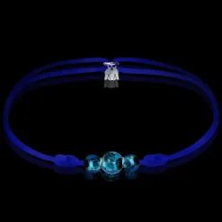 Sale Michaël Vessière Bracelet Tresor D'Argent - Bleu Electrique